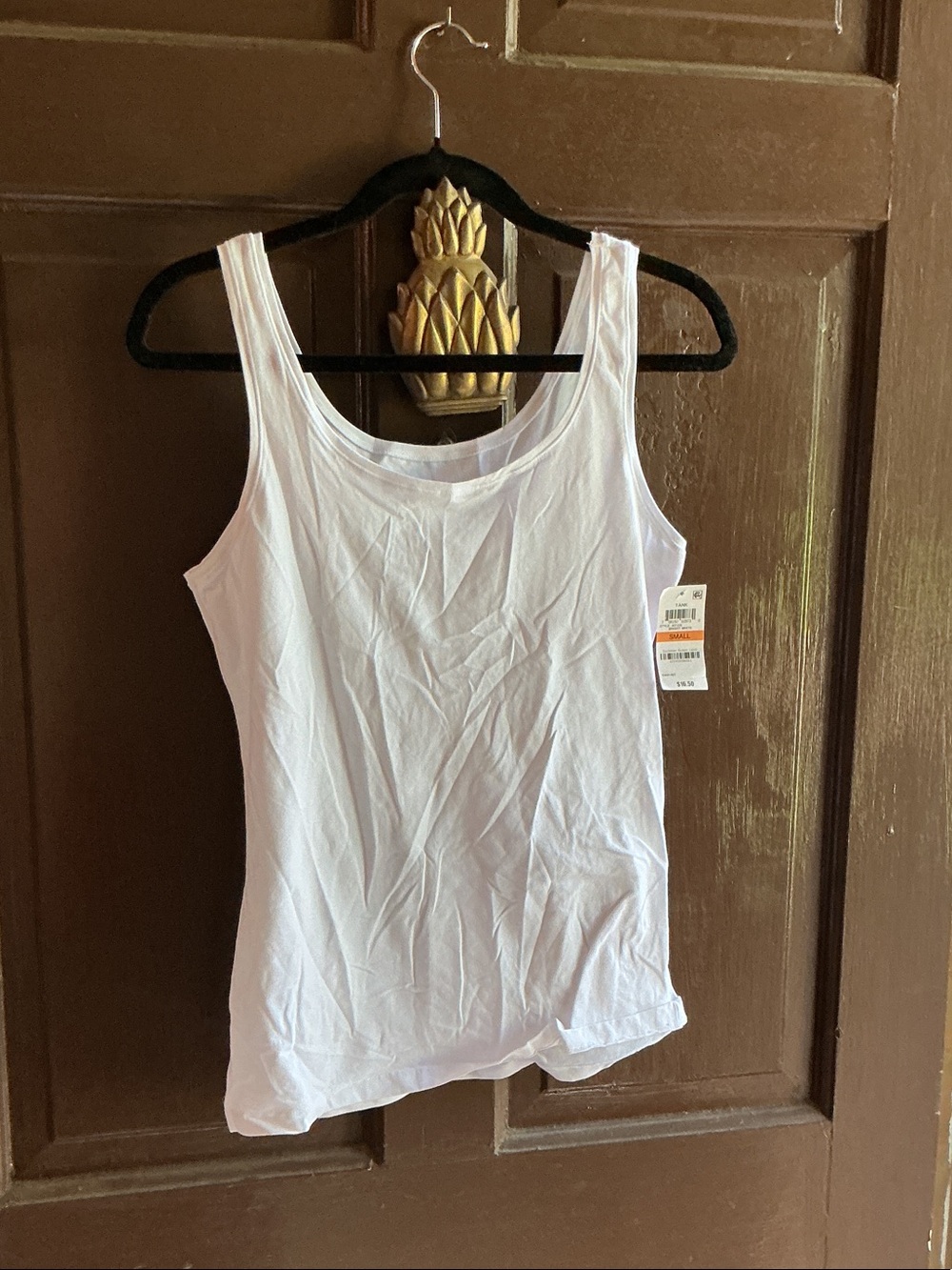 Jenni by Jennifer Moore White Scoop Neck Tank